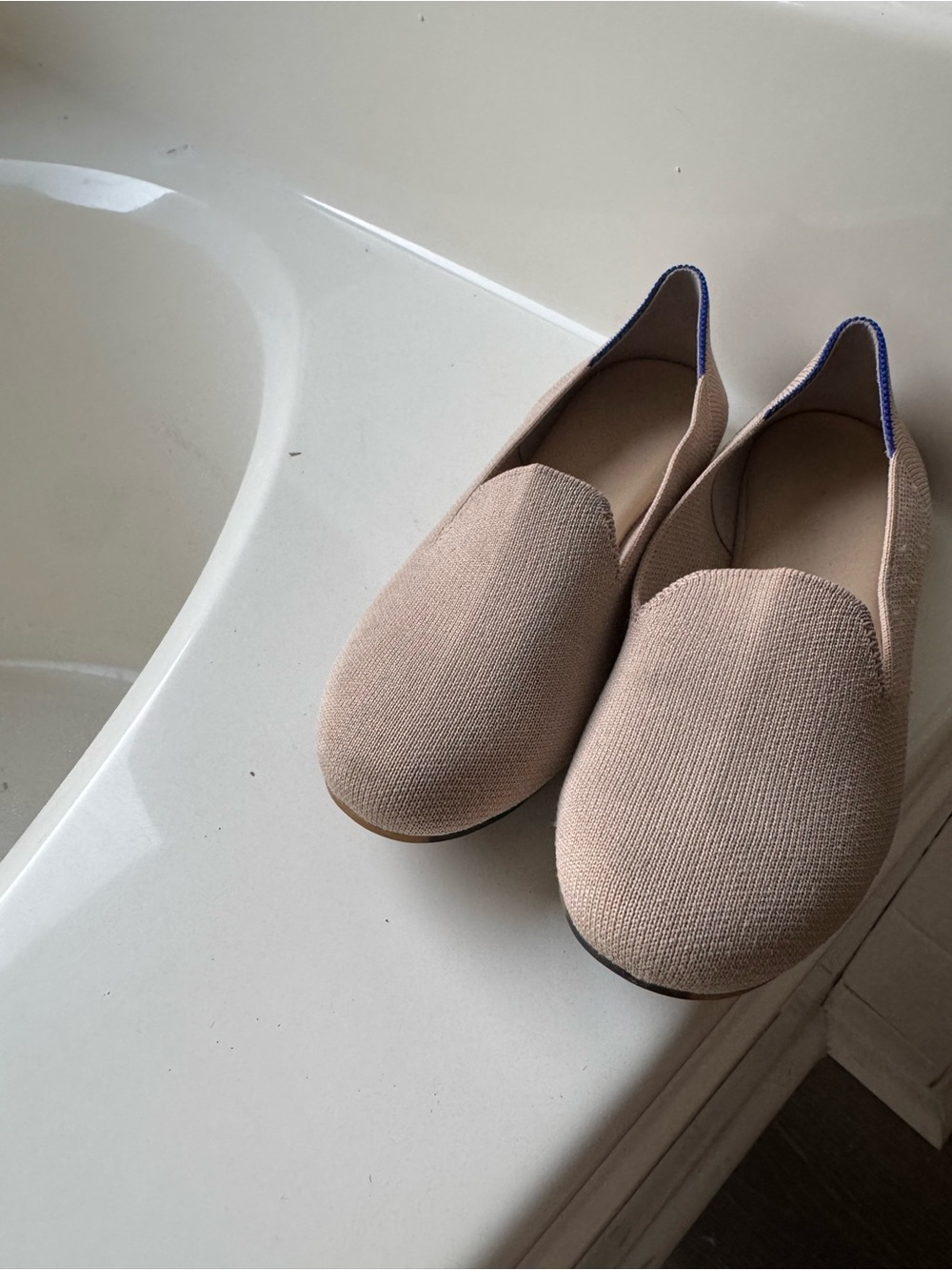 Rothy's Beige Knit Slip-On Flats - Picture 2 of 4